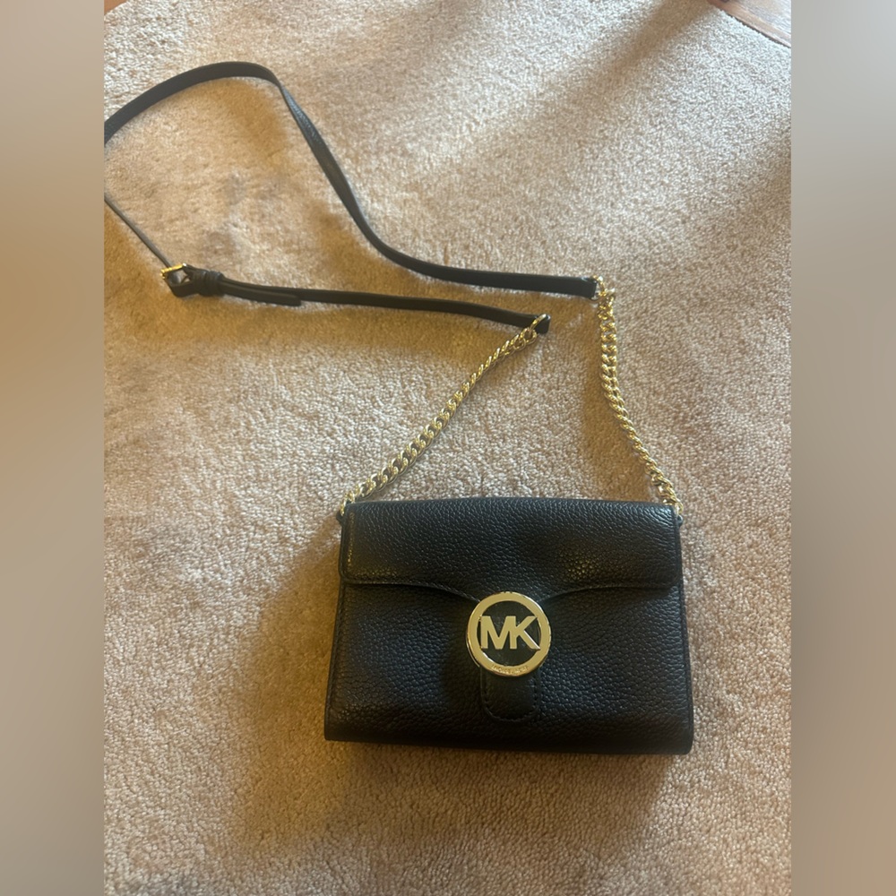 Michael Kors Black Leather mini crossbody